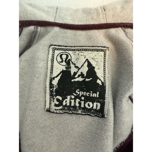 Lululemon Special Edition Fair Isle Knit Sweater Scuba Hoodie Womens Sz 6 Plum - Picture 8 of 12